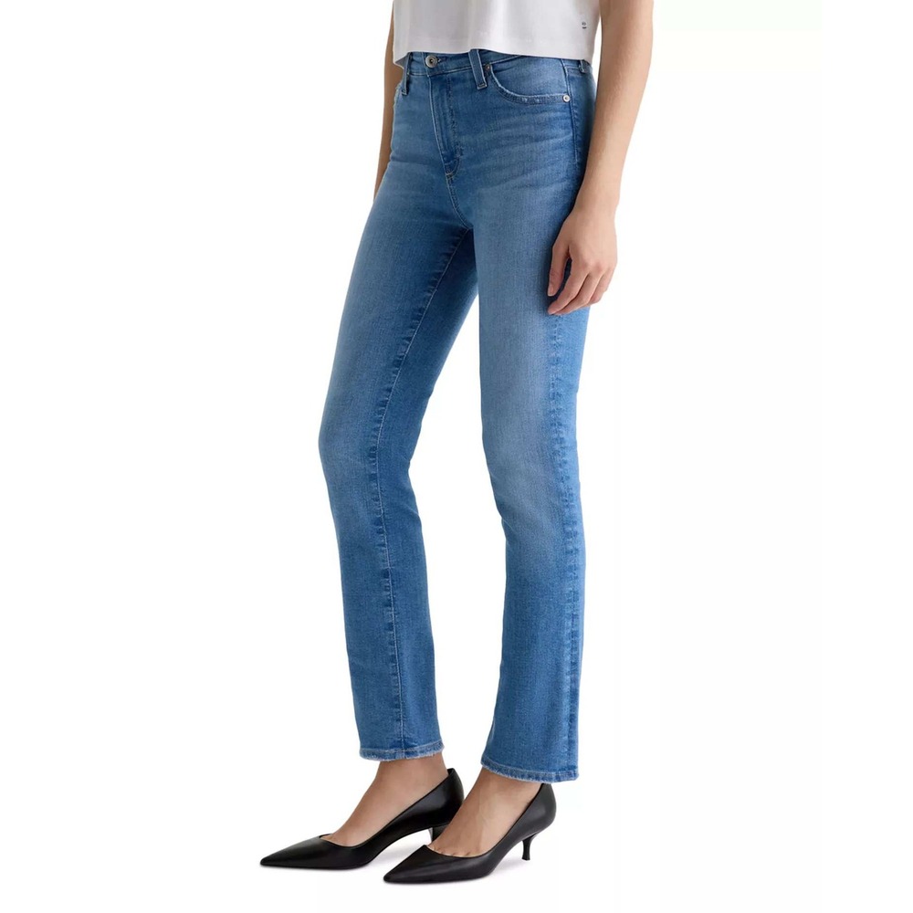 AG Adriano Goldschmied Mari High Rise Slim Straight Jeans in Minimalist Size 32